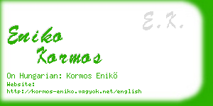 eniko kormos business card